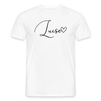 Luise Surname First Name Girl - Men's T-Shirt - white - Front - AI Model Male 178 dark (178cm)