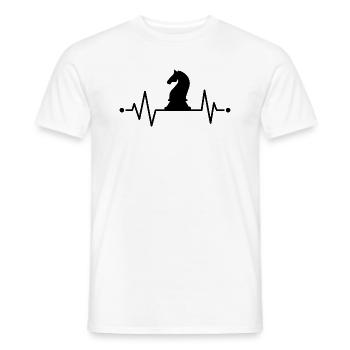 Schach Herzschlag - Männer T-Shirt - Weiß - Vorne - AI Model Male 178 dark (178cm)