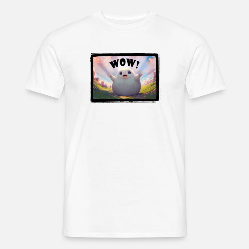 WOW! - Männer T-Shirt - Weiß