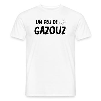 un peu de gazouz - T-shirt homme - blanc - Devant - AI Model Male 178 dark (178cm)