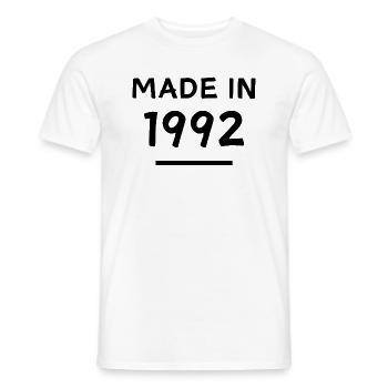 Made in 1992 - Geburtsjahr / Geburtstag - Männer T-Shirt - Weiß - Vorne - AI Model Male 178 dark (178cm)