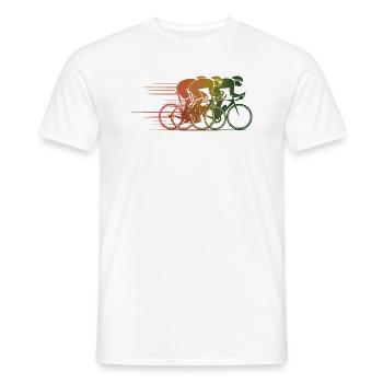 Vintage Road Cyclist - Men's T-Shirt - white - Front - AI Model Male 178 dark (178cm)