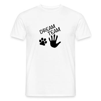 Dream Team Hand Pfote - Männer T-Shirt - Weiß - Vorne - AI Model Male 178 dark (178cm)