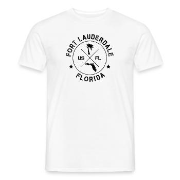 Fort Lauderdale en Floride - T-shirt homme - blanc - Devant - AI Model Male 178 dark (178cm)
