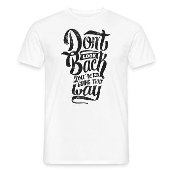 REGARDEZ EN ARRIÈRE DICTONS MOTIFS - T-shirt homme - blanc - Devant - AI Model Male 178 dark (178cm)