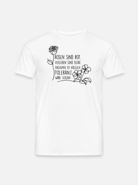 Rosen sind rot - Männer T-Shirt - Weiß