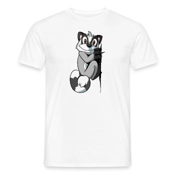 Drôle de moufette de dessin animé - T-shirt homme - blanc - Devant - AI Model Male 178 dark (178cm)