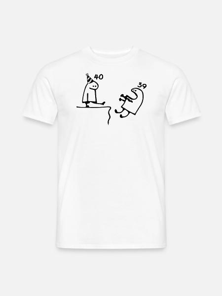 40 Jahre: Abschied Alter 39 Jahre, Happy 40. Geburtstag - Männer T-Shirt - Weiß
