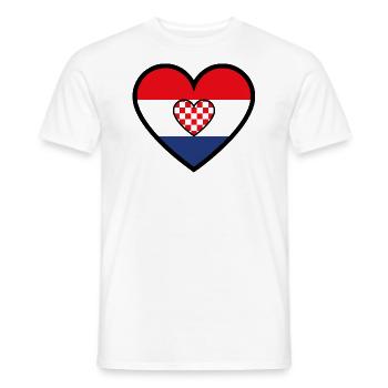 Croatia, Croatia, Football - Men's T-Shirt - white - Front - AI Model Male 178 dark (178cm)