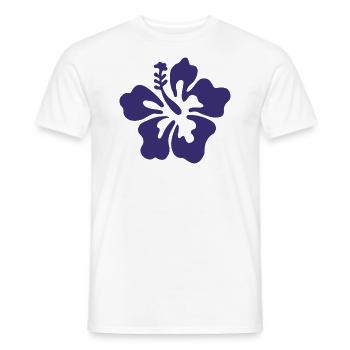 Hibiscus Flower - Lilac - Männer T-Shirt - Weiß - Vorne - AI Model Male 178 dark (178cm)