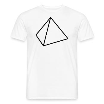 Schwarzer Tetraeder - Männer T-Shirt - Weiß - Vorne - AI Model Male 178 dark (178cm)