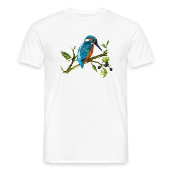 Martin-pêcheur - T-shirt homme - blanc - Devant - AI Model Male 178 dark (178cm)