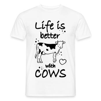 Éleveur de vaches - T-shirt homme - blanc - Devant - AI Model Male 178 dark (178cm)