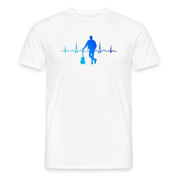 Egitarre Guitar electronic guitar E-gitarre - Männer T-Shirt - Weiß - Vorne - AI Model Male 178 dark (178cm)