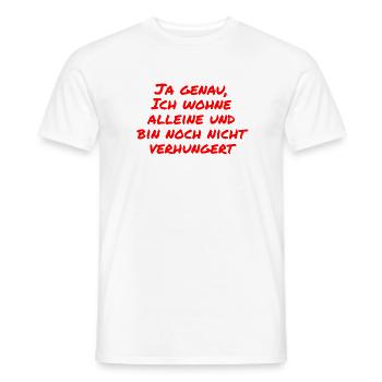 Noch nicht verhungert - Männer T-Shirt - Weiß - Vorne - AI Model Male 178 dark (178cm)