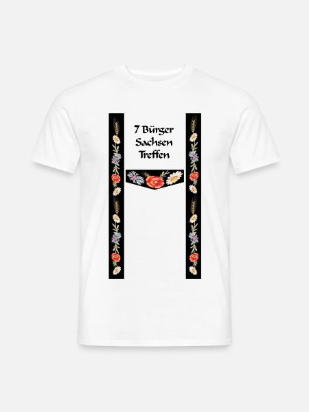 T-Shirt mit Text Siebenbuerger Sachsentreffen - Männer T-Shirt - Weiß