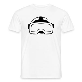 Virtual Reality Mask - Men's T-Shirt - white - Front - AI Model Male 178 dark (178cm)