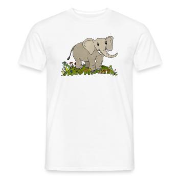 Elefant - Männer T-Shirt - Weiß - Vorne - AI Model Male 178 dark (178cm)