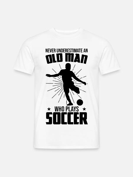 Großvater Fußballspieler - T-shirt herr - vit