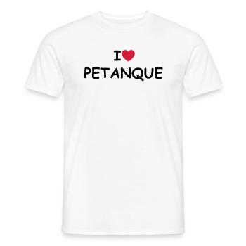 I love/heart Petanque - Männer T-Shirt - Weiß - Vorne - AI Model Male 178 dark (178cm)