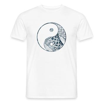 Yin Yang - Men's T-Shirt - white - Front - AI Model Male 178 dark (178cm)