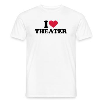 I love Theater - T-shirt homme - blanc - Devant - AI Model Male 178 dark (178cm)