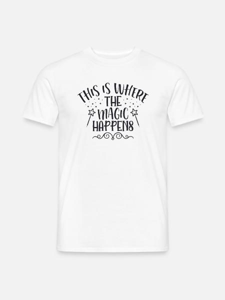 This Is Where The Magic - Men's T-Shirt - white