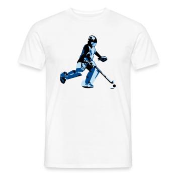 Gardien de but de hockey - T-shirt homme - blanc - Devant - AI Model Male 178 dark (178cm)