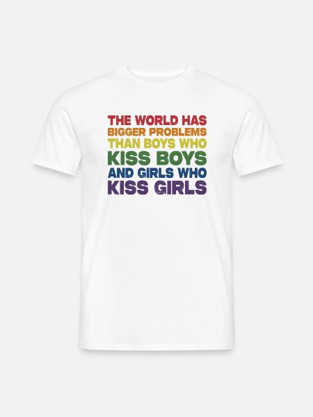 The World Has Bigger Problems LGBTQ CSD Gay Pride - Männer T-Shirt - Weiß