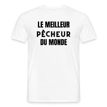 le meilleur pêcheur du monde - T-shirt homme - blanc - Devant - AI Model Male 178 dark (178cm)
