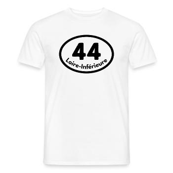 loire-inférieure - T-shirt homme - blanc - Devant - AI Model Male 178 dark (178cm)