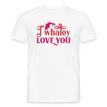 I whaley love you - Männer T-Shirt - Weiß - Vorne - AI Model Male 178 dark (178cm)