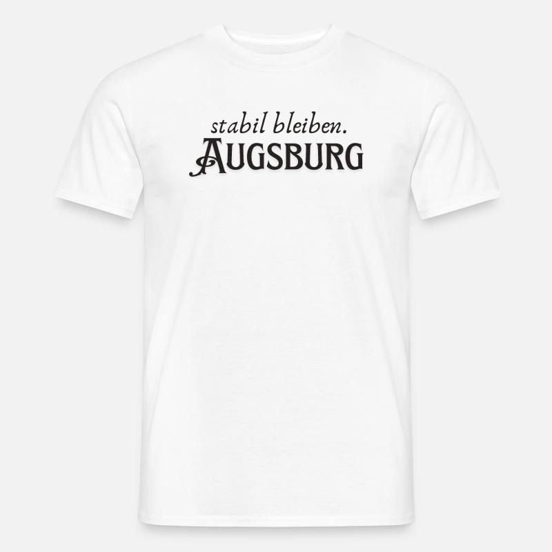 Stabil bleiben Augsburg - Männer T-Shirt - Weiß