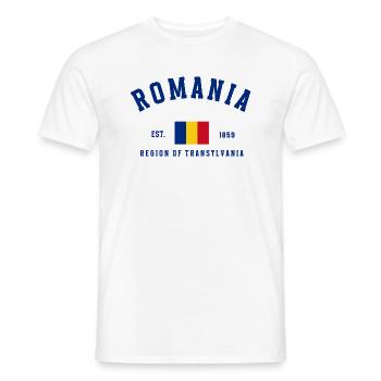 Rumänien Gegründet 1859 - Männer T-Shirt - Weiß - Vorne - AI Model Male 178 dark (178cm)
