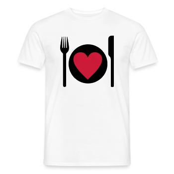 Essen - Men's T-Shirt - white - Front - AI Model Male 178 dark (178cm)