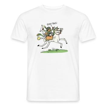 Pony - Männer T-Shirt - Weiß - Vorne - AI Model Male 178 dark (178cm)