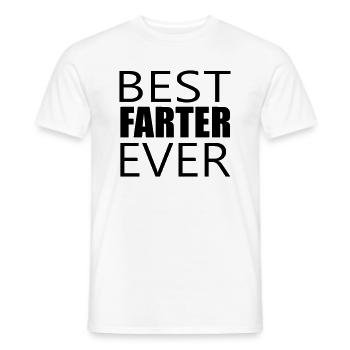 best farter ever - Men's T-Shirt - white - Front - AI Model Male 178 dark (178cm)