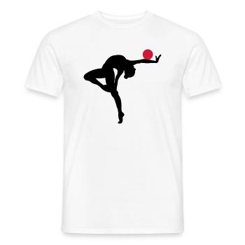 Rhythmische Sportgymnastik - Männer T-Shirt - Weiß - Vorne - AI Model Male 178 dark (178cm)