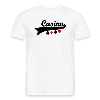 Casino - Poker Blackjack Roulette - jeux de hasard - T-shirt homme - blanc - Devant - AI Model Male 178 dark (178cm)