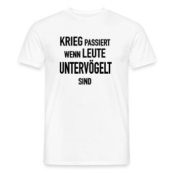 Ficken für denn Weltfrieden Krieg Peace - Männer T-Shirt - Weiß - Vorne - AI Model Male 178 dark (178cm)