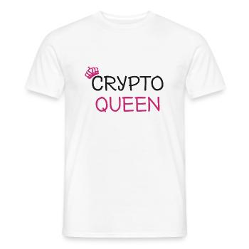 Crypto Queen - Männer T-Shirt - Weiß - Vorne - AI Model Male 178 dark (178cm)