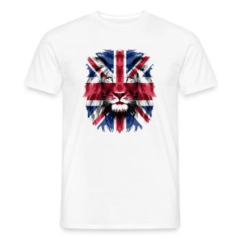 Lion britannique - T-shirt homme - blanc - Devant - AI Model Male 178 dark (178cm)
