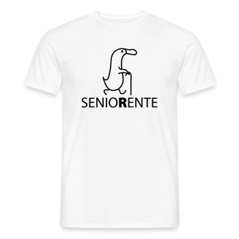 Senior Ente Rente - Männer T-Shirt - Weiß - Vorne - AI Model Male 178 dark (178cm)