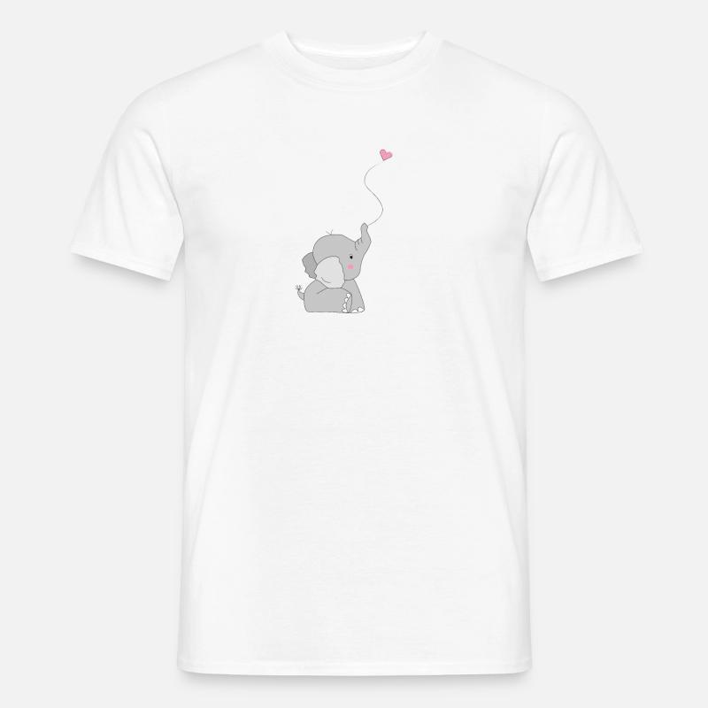 Eddi Elefant - presente - idea actual - Camiseta hombre - blanco