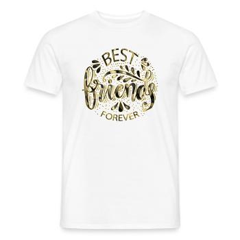 Meilleurs ami - T-shirt homme - blanc - Devant - AI Model Male 178 dark (178cm)