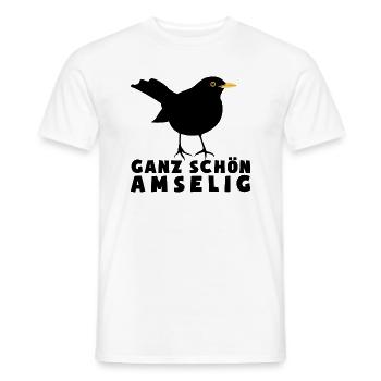 Ganz schön Amselig Amsel - Männer T-Shirt - Weiß - Vorne - AI Model Male 178 dark (178cm)
