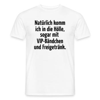 Himmel Hölle Engelchen Teufel VIP ausgelassen wild - Männer T-Shirt - Weiß - Vorne - AI Model Male 178 dark (178cm)