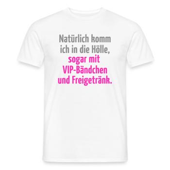 Himmel Hölle Engelchen Teufel VIP ausgelassen wild - Männer T-Shirt - Weiß - Vorne - AI Model Male 178 dark (178cm)