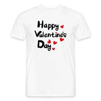 Bonne Saint-Valentin a-2 - T-shirt homme - blanc - Devant - AI Model Male 178 dark (178cm)