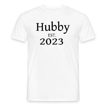 Hubby EST. 2023 für den Partner - Männer T-Shirt - Weiß - Vorne - AI Model Male 178 dark (178cm)